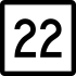 Route 22 marker