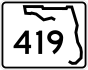 State Road 419 marker