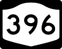 New York State Route 396 marker