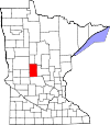 State map highlighting Todd County
