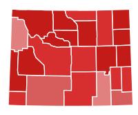 Wyoming Special Special Senate Election Results by County, 2008.svg