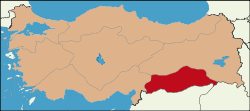Location of Southeastern Anatolia Region