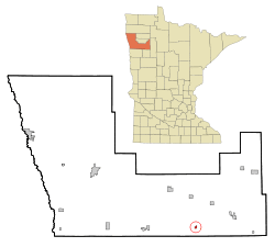 Location of Winger, Minnesota