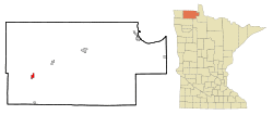 Location of Greenbush, Minnesota