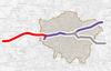 Map of Crossrail with Reading section