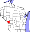 State map highlighting La Crosse County