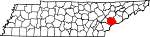 State map highlighting Blount County