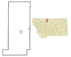 Location of Chester, Montana