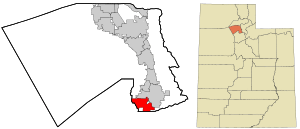 Location in Davis County and the state of Utah