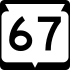State Trunk Highway 67 marker