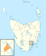 Map showing Glenorchy City LGA in Tasmania