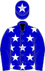 Blue, white stars on body, star on cap