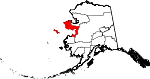 State map highlighting Nome Census Area