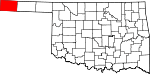 State map highlighting Cimarron County