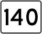 Route 140 marker
