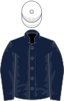 Dark blue, white cap