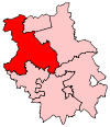 A medium-to-large constituency, stretching from the centre of the county to the northwest.
