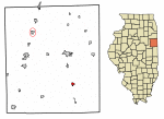 Location in Iroquois County, Illinois