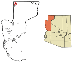 Location of Beaver Dam in Mohave County, Arizona.