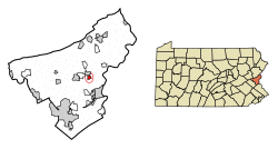 Location of Tatamy in Northampton County, Pennsylvania.