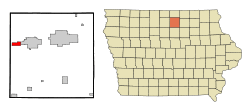 Location of Ventura, Iowa