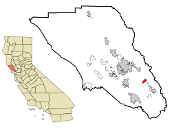 Location in Sonoma County and the state of California