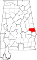 State map highlighting Lee County