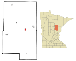 Location of the city of McGregor within Aitkin County, Minnesota