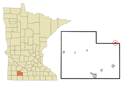 Location of Comfrey, Minnesota