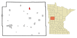 Location of Perham, Minnesota