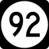 Delaware Route 92 marker