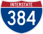 Interstate 384 marker