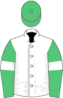 White, Emerald Green sleeves, White armlets, Emerald Green cap