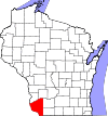 State map highlighting Grant County