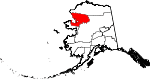 State map highlighting Northwest Arctic Borough