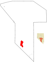 Location of Beatty, Nevada