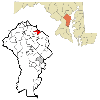 Location of Riviera Beach, Maryland