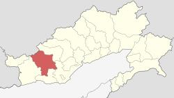 Location of East Kameng district in Arunachal Pradesh