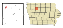 Location of Laurens, Iowa