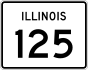 Illinois Route 125 marker