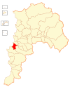 Map of the Viña del Mar commune in Valparaíso Region
