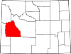 State map highlighting Sublette County
