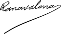 Ranavalona III's signature