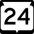 State Trunk Highway 24 marker