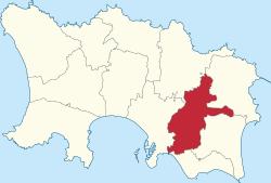 Location of Saint Saviour Saint-Sauveur Saint Saûveux in Jersey