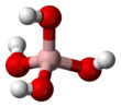 Ball and stick model of tetrahydroxyborate