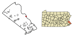 Location in Bucks County, Pennsylvania