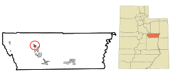 Location within Carbon County and the State of Utah