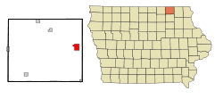 Location of Cresco, Iowa