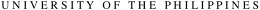 The logo the University of the Philippines